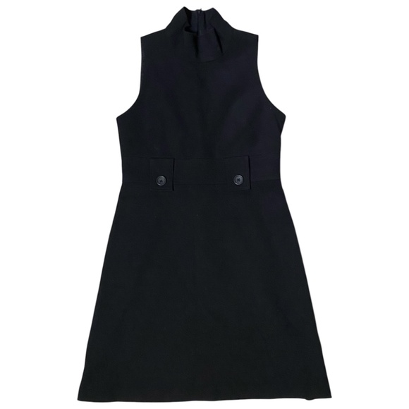 Banana republic Wool, mock neck, sleeveless, retro style dress. Sz 8P - Picture 5 of 16